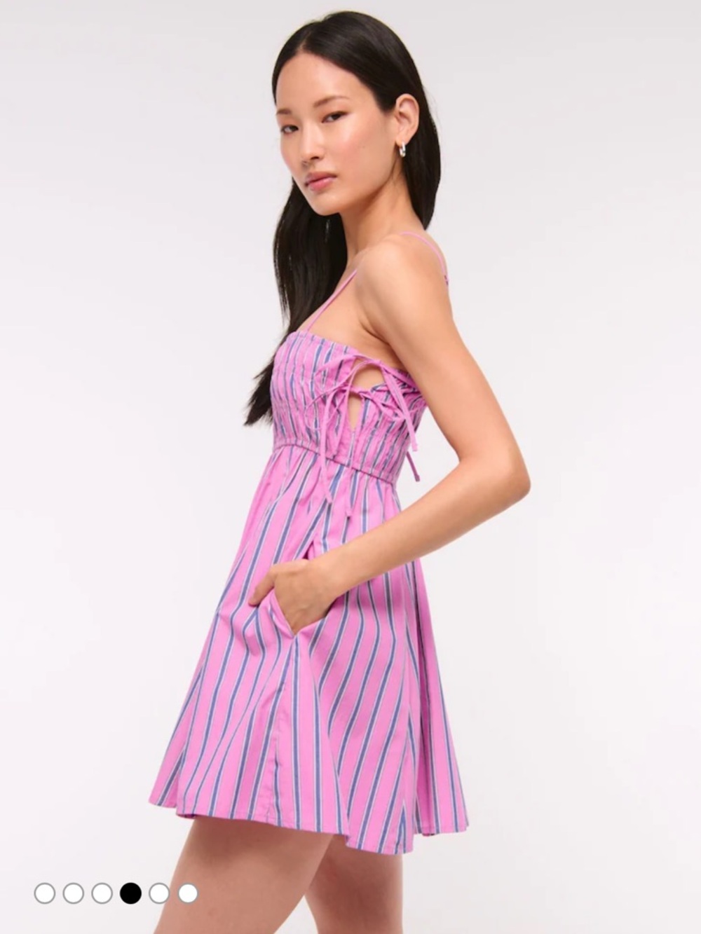 Abercrombie & Fitch Pink Striped Mini Dress
